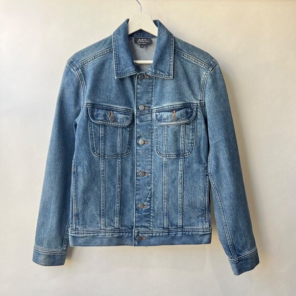 A.P.C Classic stretch denim jacket, Blue, Size S - Picture 2 of 7